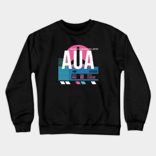 Aruba (AUA) Airport // Sunset Baggage Tag Crewneck Sweatshirt